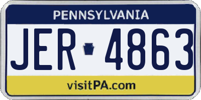 PA license plate JER4863