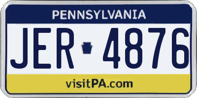 PA license plate JER4876