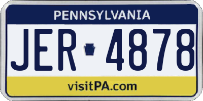PA license plate JER4878