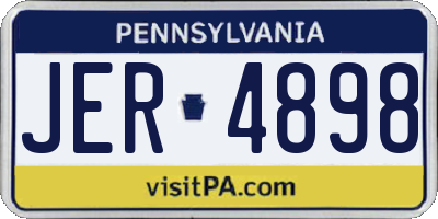 PA license plate JER4898