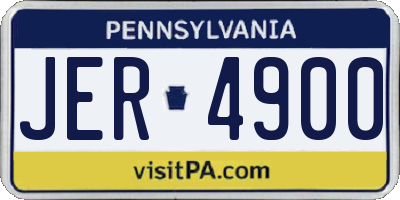 PA license plate JER4900