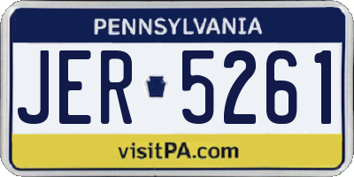 PA license plate JER5261