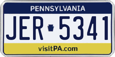 PA license plate JER5341