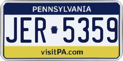 PA license plate JER5359