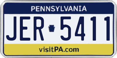 PA license plate JER5411