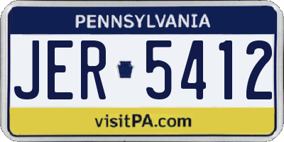PA license plate JER5412