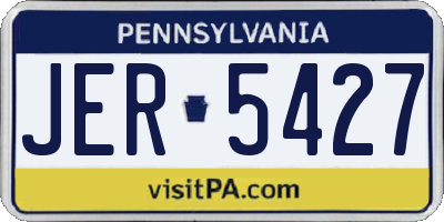 PA license plate JER5427
