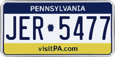 PA license plate JER5477