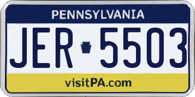 PA license plate JER5503
