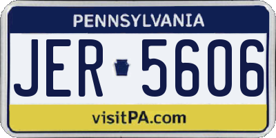 PA license plate JER5606
