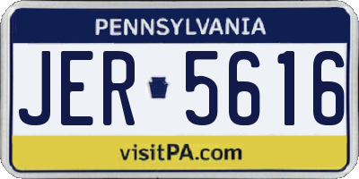 PA license plate JER5616