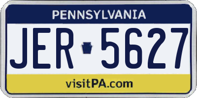 PA license plate JER5627