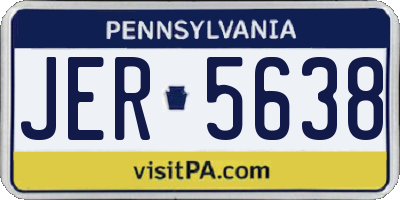 PA license plate JER5638