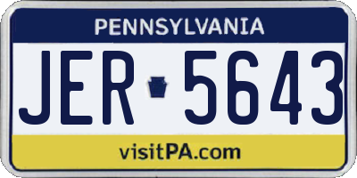 PA license plate JER5643