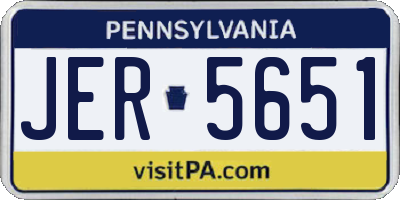 PA license plate JER5651