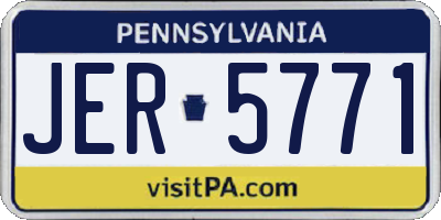 PA license plate JER5771