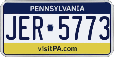PA license plate JER5773