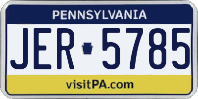 PA license plate JER5785