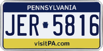 PA license plate JER5816