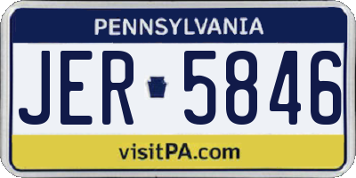 PA license plate JER5846