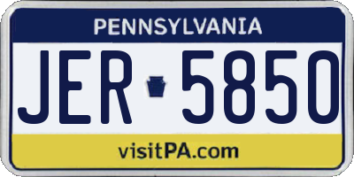 PA license plate JER5850