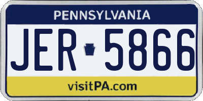 PA license plate JER5866