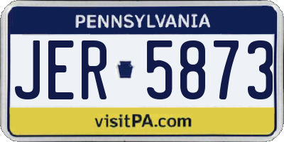 PA license plate JER5873