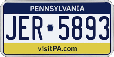 PA license plate JER5893