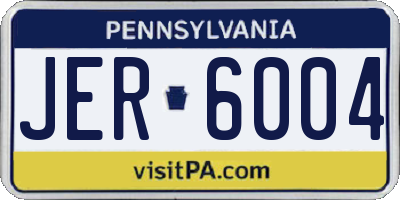 PA license plate JER6004
