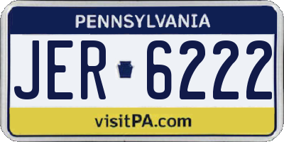 PA license plate JER6222