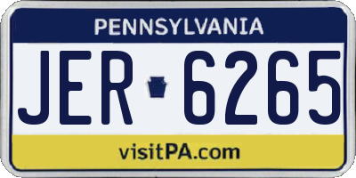 PA license plate JER6265