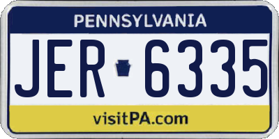 PA license plate JER6335