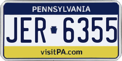 PA license plate JER6355
