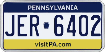PA license plate JER6402