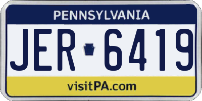 PA license plate JER6419