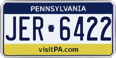 PA license plate JER6422