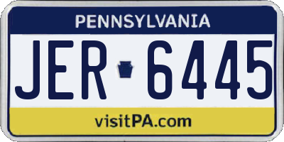 PA license plate JER6445