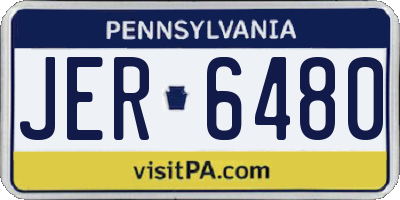 PA license plate JER6480