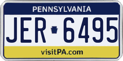 PA license plate JER6495