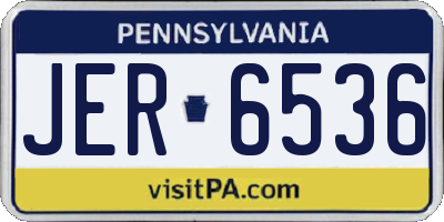 PA license plate JER6536