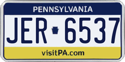 PA license plate JER6537