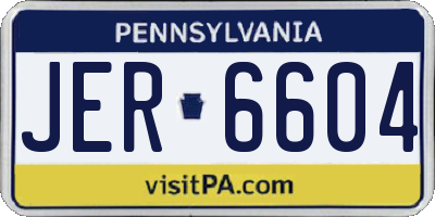 PA license plate JER6604