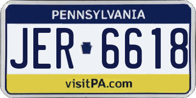 PA license plate JER6618