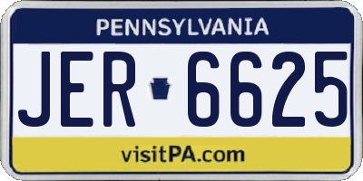PA license plate JER6625