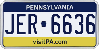 PA license plate JER6636