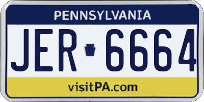 PA license plate JER6664