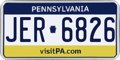 PA license plate JER6826