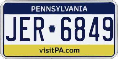 PA license plate JER6849