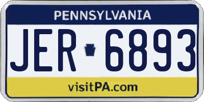 PA license plate JER6893
