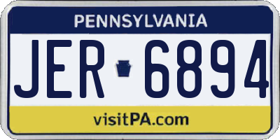 PA license plate JER6894